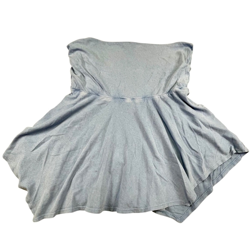 NWT Aerie Strapless Tube Top Mini Dress Light Blue Pigment Dye Large